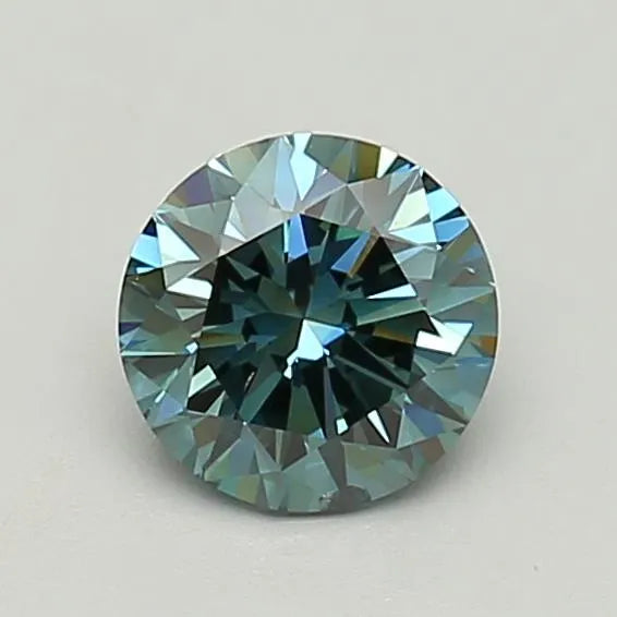 1.49ct Round Lab Grown Diamond (Colour Fancy Deep Green Blue, Clarity SI1, Cut VG, IGI Certified)