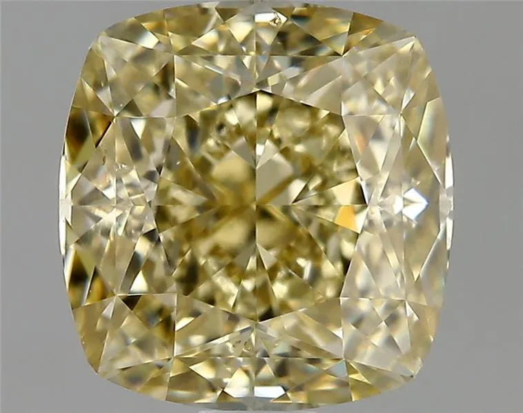 1.50ct Cushion modified Natural Diamond (Colour Faint Blueish Yellow, Clarity VS2, GIA Certified)