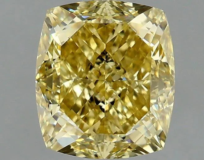 1.50ct Cushion modified Natural Diamond (Colour Faint Blueish Yellow, Clarity VS2, GIA Certified)