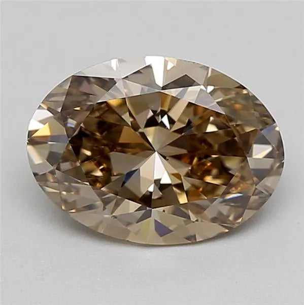 1.50ct Oval Lab Grown Diamond (Colour Fancy Brown, Clarity VS1, IGI Certified)