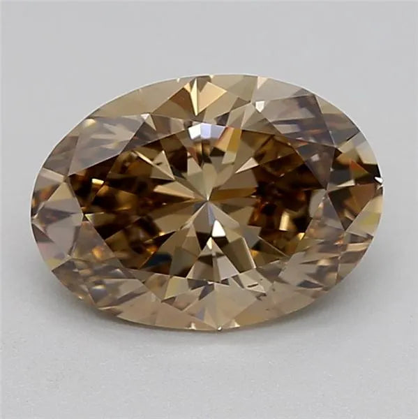 1.50ct Oval Lab Grown Diamond (Colour Fancy Brown, Clarity VS2, IGI Certified)