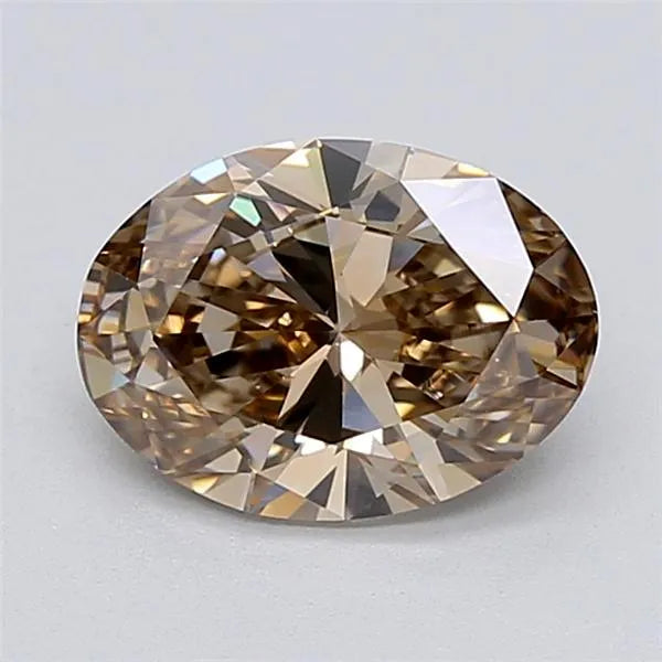 1.50ct Oval Lab Grown Diamond (Colour Fancy Brown, Clarity VVS2, IGI Certified)