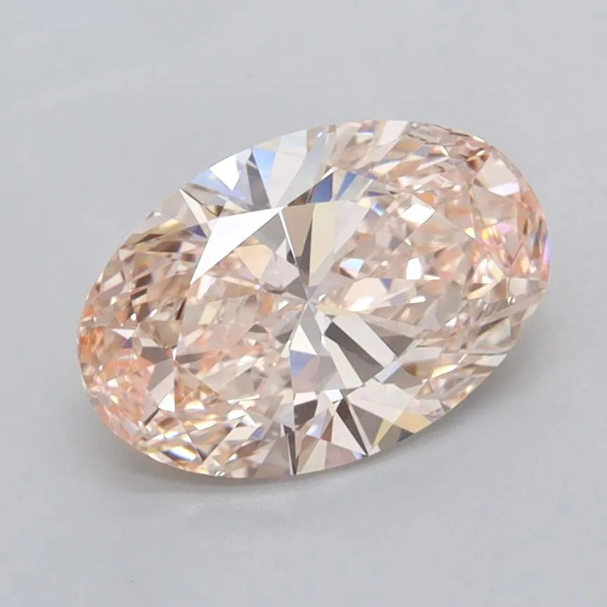 1.50ct Oval Lab Grown Diamond (Colour Fancy Brown Pink, Clarity VVS2, IGI Certified)