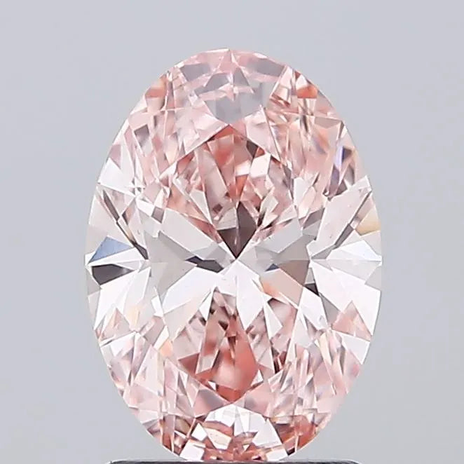 1.50ct Oval Lab Grown Diamond (Colour Fancy Brownish Pink, Clarity VS1, IGI Certified)
