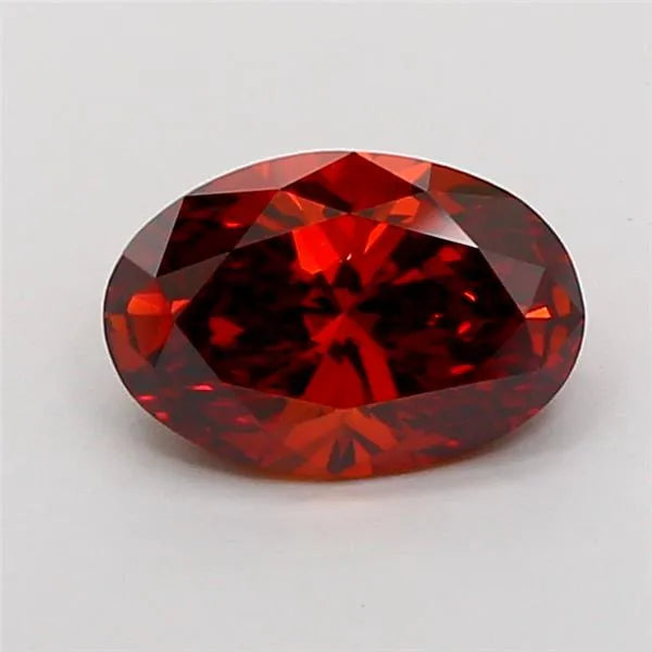1.50ct Oval Lab Grown Diamond (Colour Fancy Deep Orange, Clarity VS1, IGI Certified)