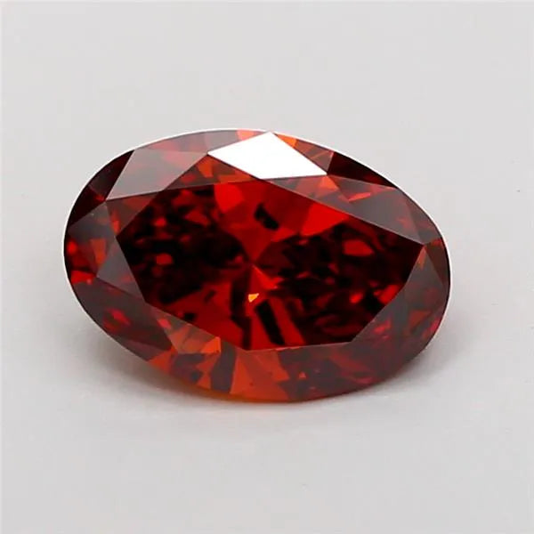 1.50ct Oval Lab Grown Diamond (Colour Fancy Deep Orange, Clarity VS2, IGI Certified)