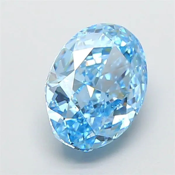 1.50ct Oval Lab Grown Diamond (Colour Fancy Vivid Blue, Clarity VVS1, IGI Certified)