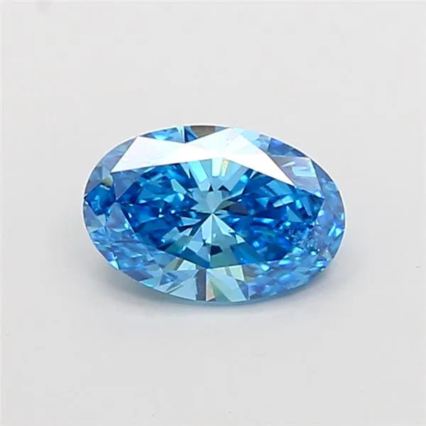 1.50ct Oval Lab Grown Diamond (Colour Fancy Vivid Blue, Clarity VVS2, IGI Certified)