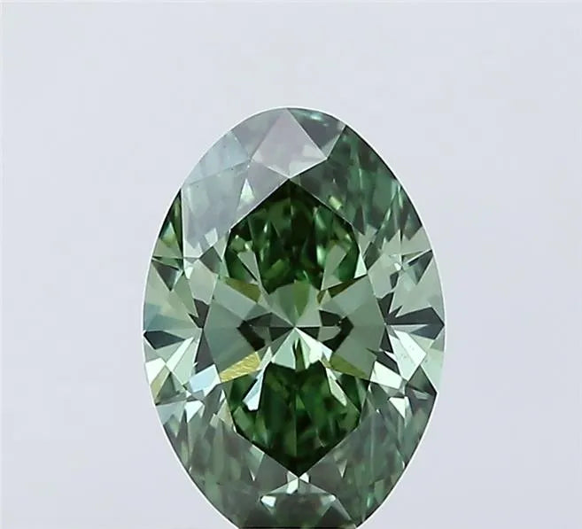 1.50ct Oval Lab Grown Diamond (Colour Fancy Vivid Green, Clarity VS1, IGI Certified)