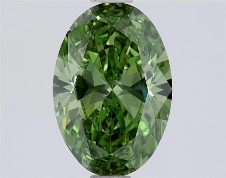 1.50ct Oval Lab Grown Diamond (Colour Fancy Vivid Green, Clarity VS1, IGI Certified)