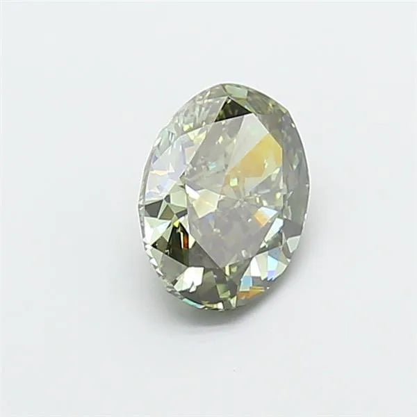 1.50ct Oval Lab Grown Diamond (Colour Fancy Vivid Green, Clarity VS2, IGI Certified)