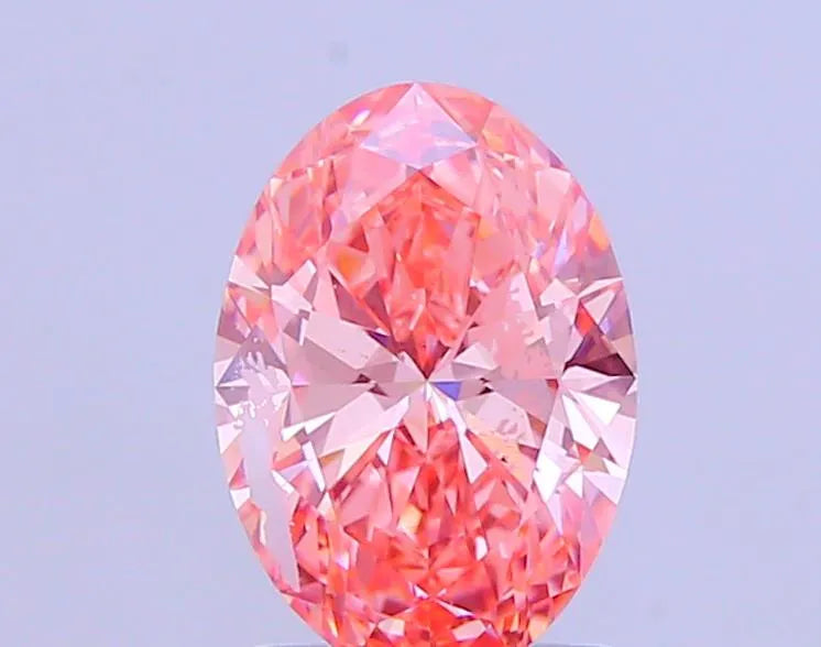 1.50ct Oval Lab Grown Diamond (Colour Fancy Vivid Pink, Clarity VS2, IGI Certified)