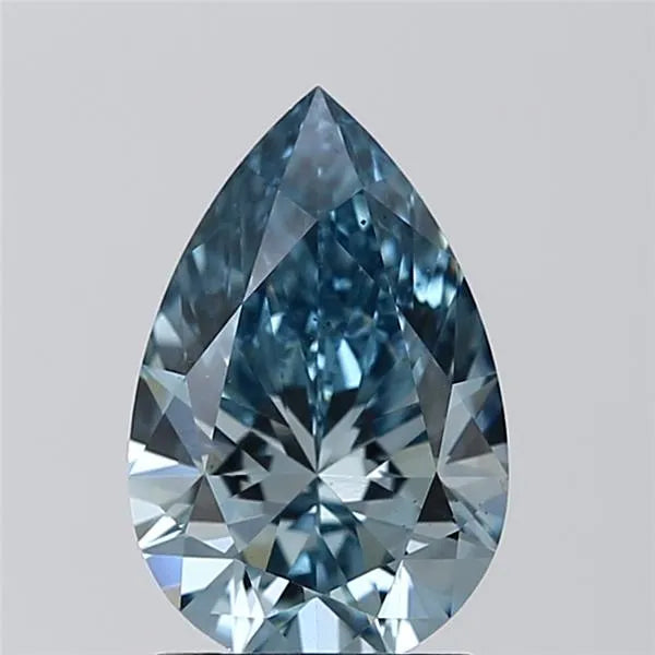 1.50ct Pear Lab Grown Diamond (Colour Fancy Intense Blue, Clarity VS2, IGI Certified)