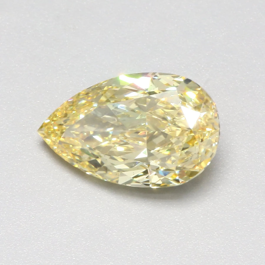 1.50ct Pear Lab Grown Diamond (Colour Fancy Vivid Yellow, Clarity VS2, IGI Certified)