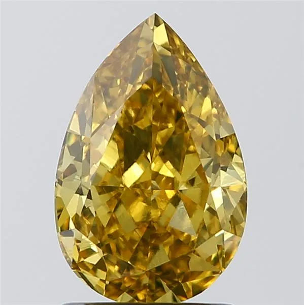 1.50ct Pear Lab Grown Diamond (Colour Fancy Vivid Yellow, Clarity VVS2, IGI Certified)
