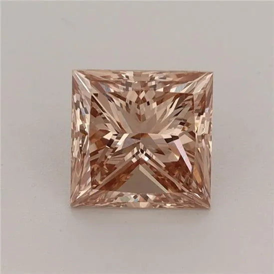 1.50ct Princess Lab Grown Diamond (Colour Fancy Light Brown, Clarity VS2, IGI Certified)