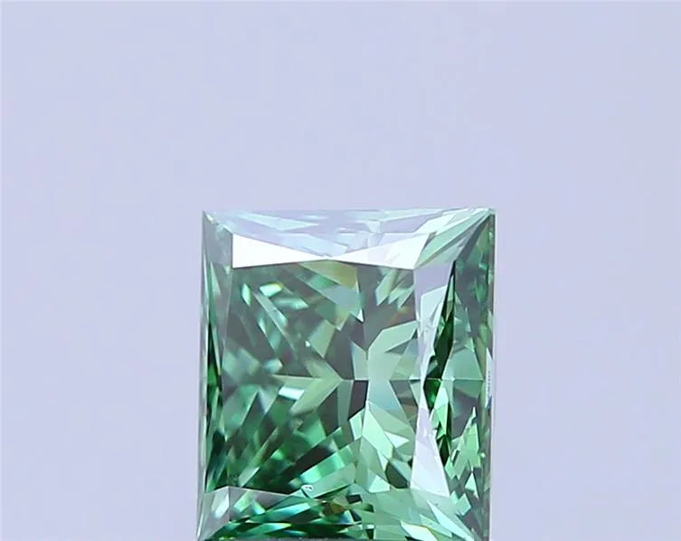 1.50ct Princess Lab Grown Diamond (Colour Fancy Vivid Green, Clarity VS2, IGI Certified)