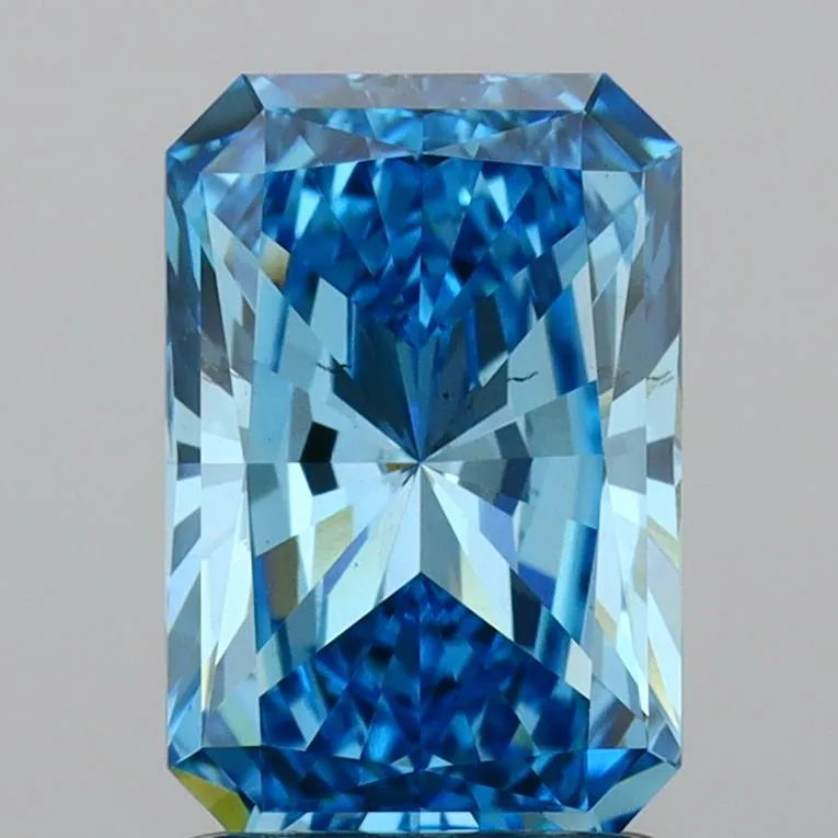 1.50ct Radiant Lab Grown Diamond (Colour Fancy Vivid Blue, Clarity VS2, IGI Certified)
