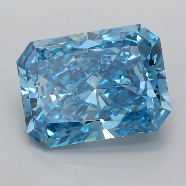 1.50ct Radiant Lab Grown Diamond (Colour Fancy Vivid Blue, Clarity VVS2, IGI Certified)