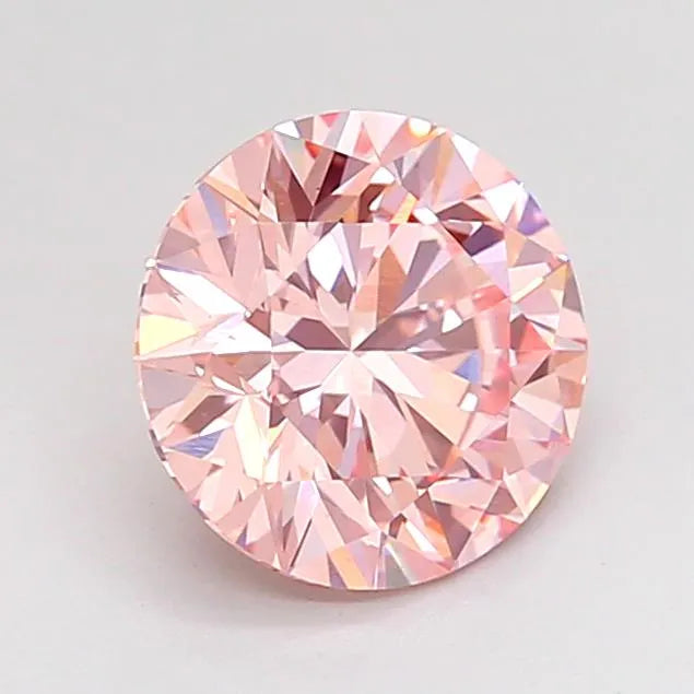 1.50ct Round Lab Grown Diamond (Colour Fancy Intense Pink, Clarity VVS2, Cut ID, IGI Certified)
