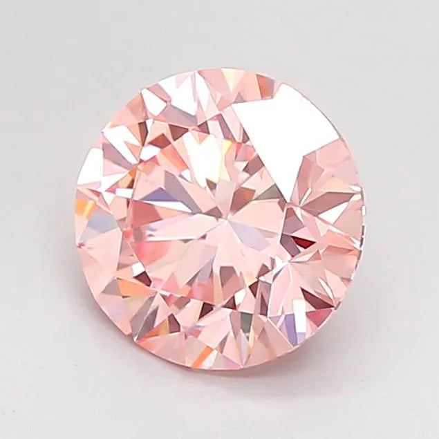1.50ct Round Lab Grown Diamond (Colour Fancy Intense Pink, Clarity VVS2, Cut ID, IGI Certified)