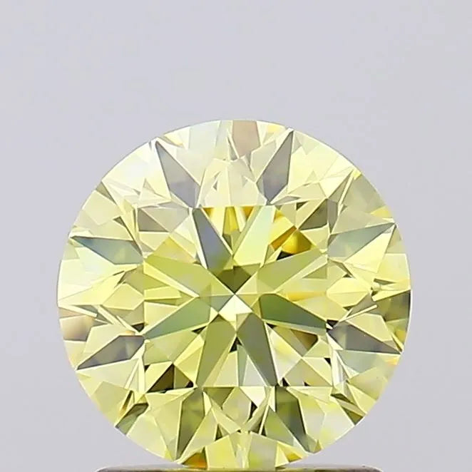1.50ct Round Lab Grown Diamond (Colour Fancy Intense Yellow, Clarity VVS1, Cut EX, IGI Certified)