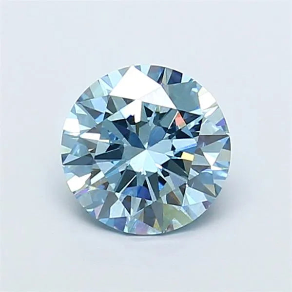 1.50ct Round Lab Grown Diamond (Colour Fancy Vivid Blue, Clarity SI1, Cut EX, IGI Certified)