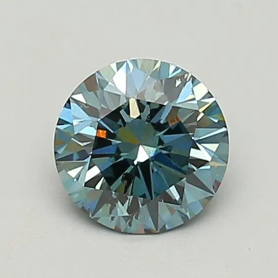 1.50ct Round Lab Grown Diamond (Colour Fancy Vivid Blue, Clarity SI1, Cut ID, IGI Certified)