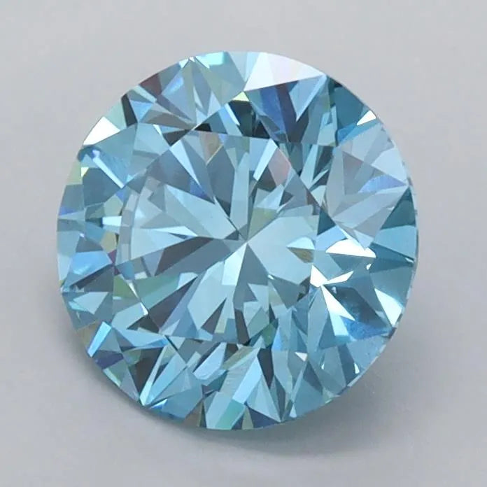 1.50ct Round Lab Grown Diamond (Colour Fancy Vivid Blue, Clarity VS1, Cut ID, IGI Certified)
