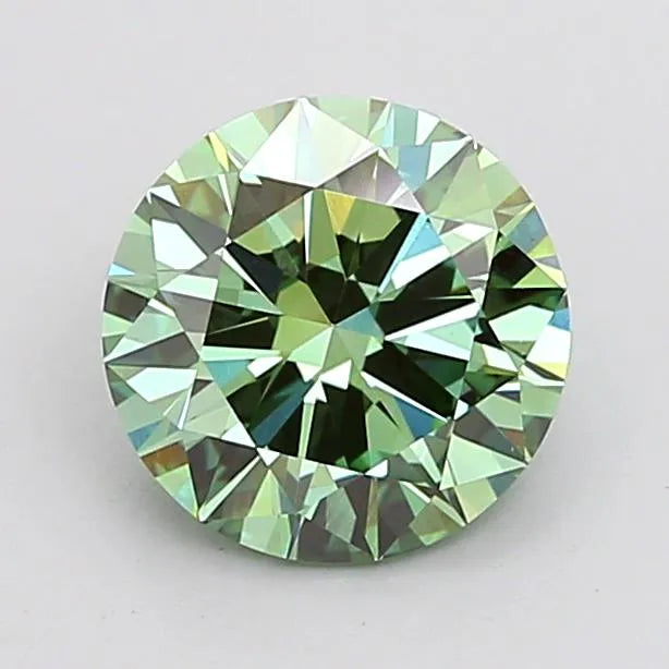 1.50ct Round Lab Grown Diamond (Colour Fancy Vivid Green, Clarity VS1, Cut EX, IGI Certified)