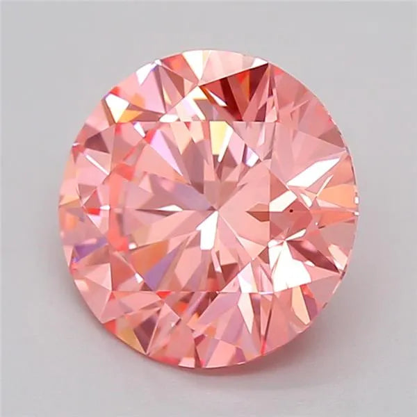 1.50ct Round Lab Grown Diamond (Colour Fancy Vivid Pink, Clarity VS2, Cut ID, IGI Certified)
