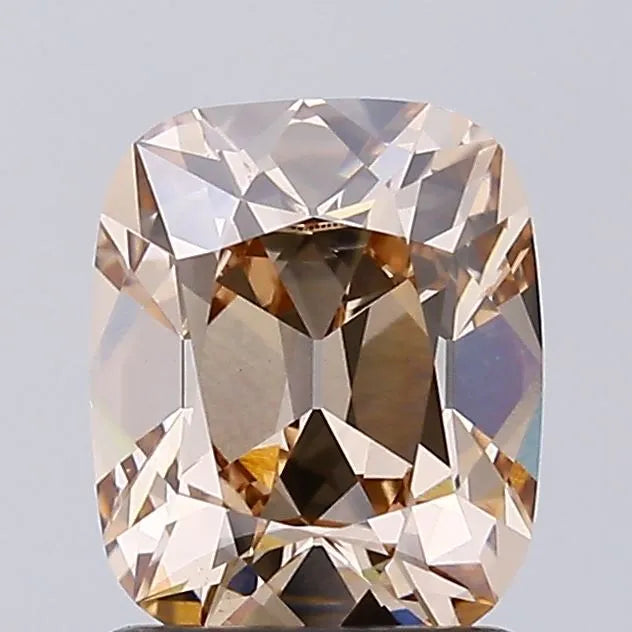 1.51ct Cushion brilliant Lab Grown Diamond (Colour Fancy Light Brown, Clarity VS1, IGI Certified)