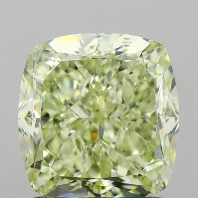 1.51ct Cushion brilliant Natural Diamond (Colour Fancy Light Yellow, Clarity VS2, GIA Certified)