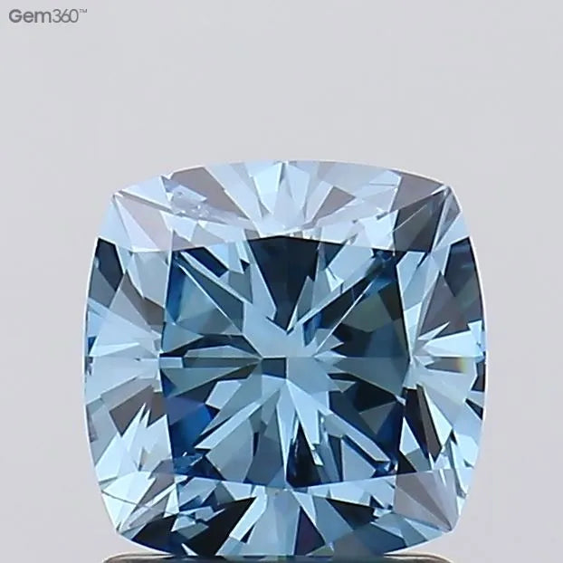 1.51ct Cushion modified Lab Grown Diamond (Colour Fancy Vivid Blue, Clarity SI2, IGI Certified)