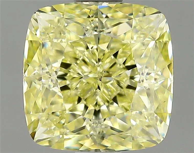 1.51ct Cushion modified Natural Diamond (Colour Faint Yellow, Clarity SI1, GIA Certified)