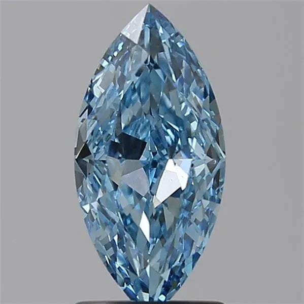 1.51ct Marquise Lab Grown Diamond (Colour Fancy Vivid Blue, Clarity VS1, IGI Certified)