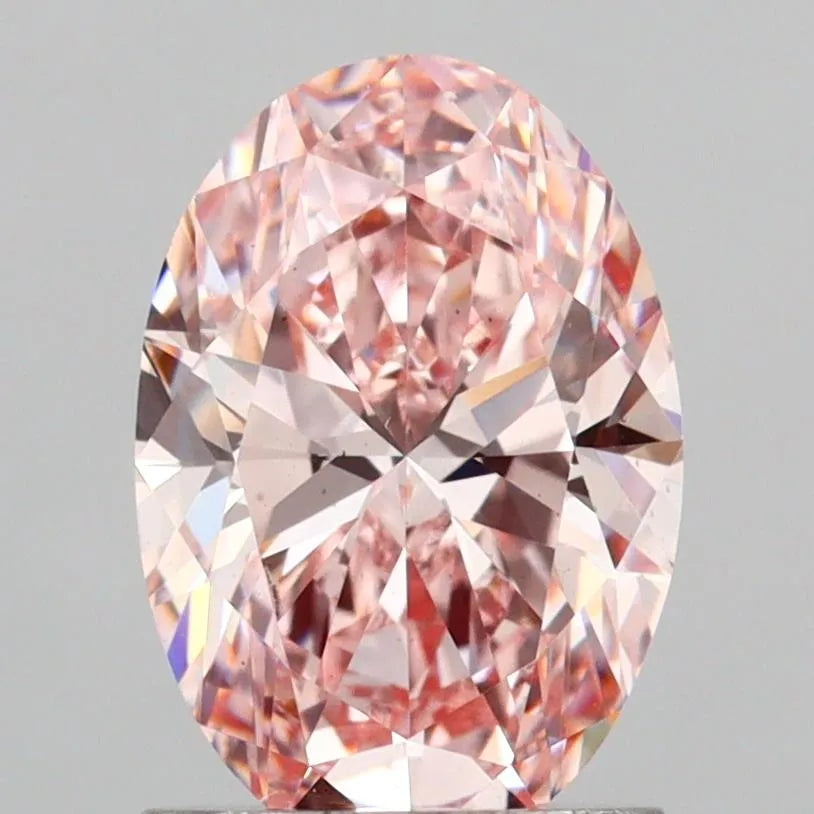 1.51ct Oval Lab Grown Diamond (Colour Fancy Intense Pink, Clarity VS1, IGI Certified)