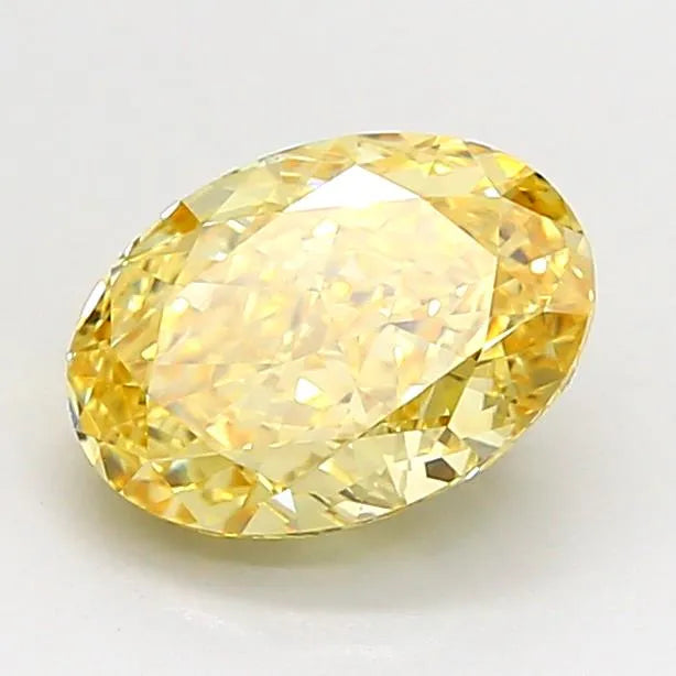 1.51ct Oval Lab Grown Diamond (Colour Fancy Intense Yellow, Clarity VVS2, IGI Certified)