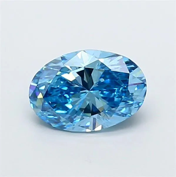 1.51ct Oval Lab Grown Diamond (Colour Fancy Vivid Blue, Clarity VS2, IGI Certified)
