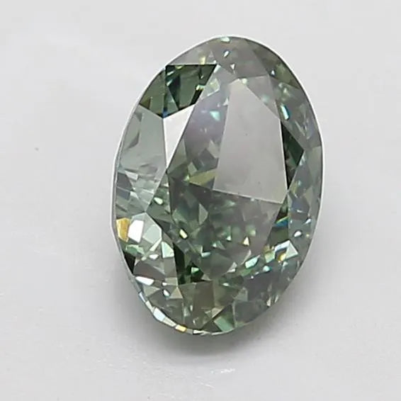 1.51ct Oval Lab Grown Diamond (Colour Fancy Vivid Green, Clarity VS1, IGI Certified)