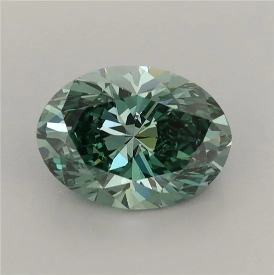 1.51ct Oval Lab Grown Diamond (Colour Fancy Vivid Green, Clarity VVS2, IGI Certified)