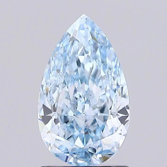 1.51ct Pear Lab Grown Diamond (Colour Fancy Vivid Blue, Clarity VS2, IGI Certified)