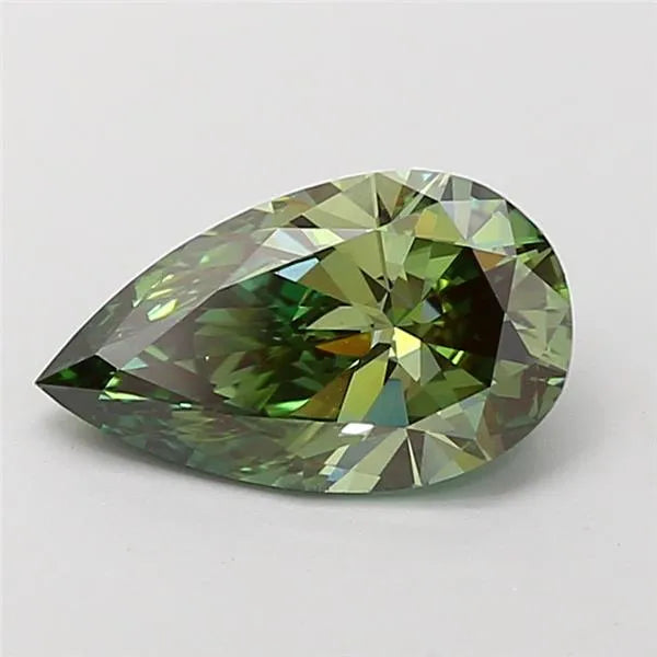 1.51ct Pear Lab Grown Diamond (Colour Fancy Vivid Green, Clarity VS1, IGI Certified)