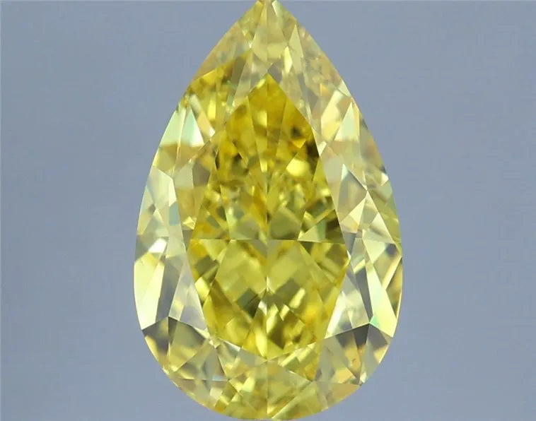 1.51ct Pear Lab Grown Diamond (Colour Fancy Vivid Yellow, Clarity VVS2, IGI Certified)