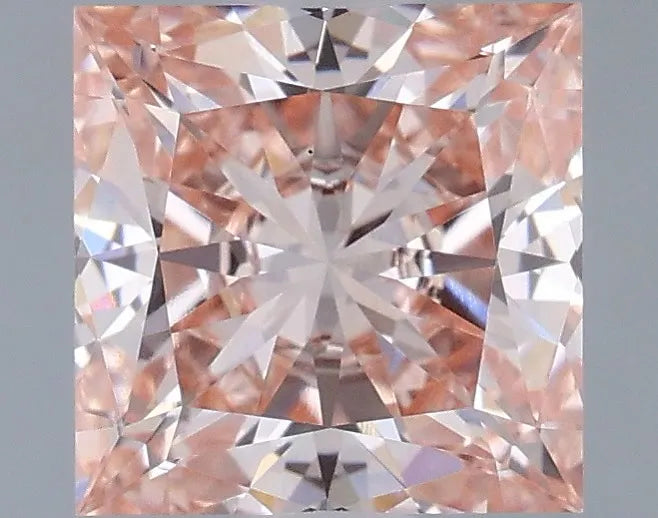1.51ct Princess Lab Grown Diamond (Colour Fancy Pink, Clarity VS1, IGI Certified)