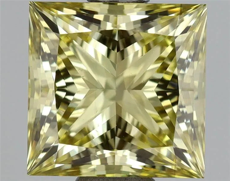 1.51ct Princess Lab Grown Diamond (Colour Fancy Vivid Yellow, Clarity VS1, Cut EX, Uncertified)