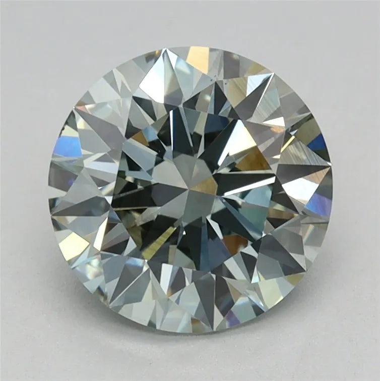 1.51ct Round Lab Grown Diamond (Colour Fancy Intense Green, Clarity VS2, Cut ID, IGI Certified)