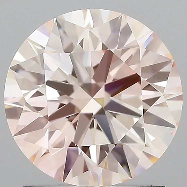 1.51ct Round Lab Grown Diamond (Colour Fancy Light Pink, Clarity VVS1, Cut ID, IGI Certified)