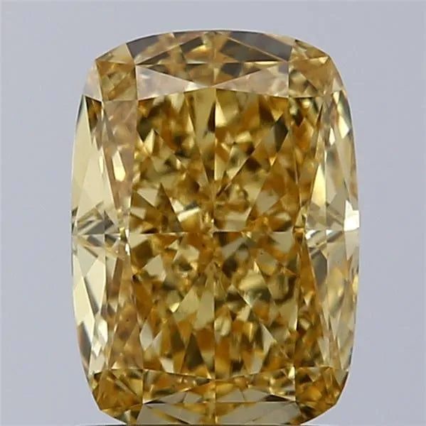 1.52ct Cushion modified Lab Grown Diamond (Colour Fancy Vivid Yellow, Clarity VS1, IGI Certified)