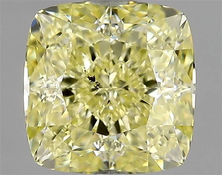 1.52ct Cushion modified Natural Diamond (Colour Faint Yellow, Clarity SI1, GIA Certified)